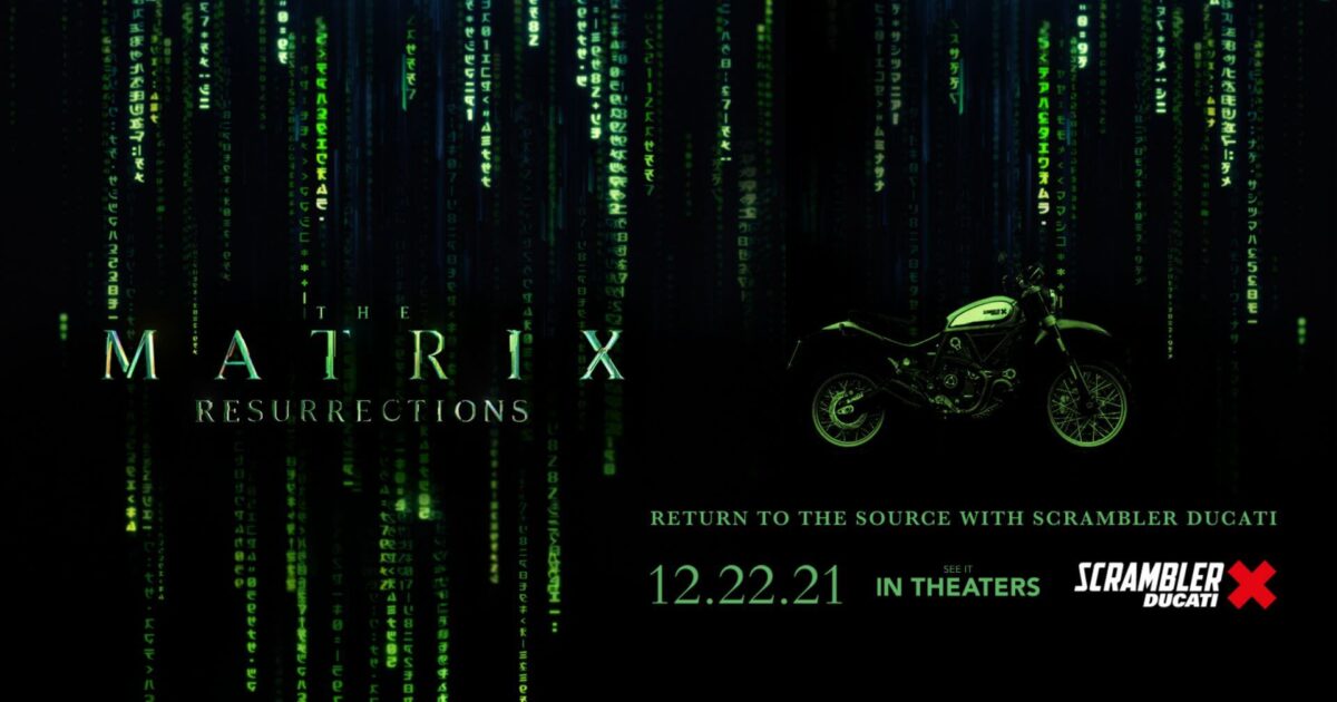 Scrambler Ducati featured in Matrix Resurrections